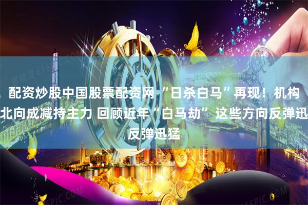 配资炒股中国股票配资网 “日杀白马”再现！机构、北向成减持主力 回顾近年“白马劫” 这些方向反弹迅猛