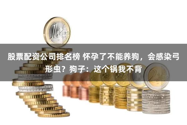 股票配资公司排名榜 怀孕了不能养狗，会感染弓形虫？狗子：这个锅我不背