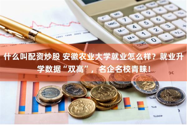 什么叫配资炒股 安徽农业大学就业怎么样？就业升学数据“双高”，名企名校青睐！
